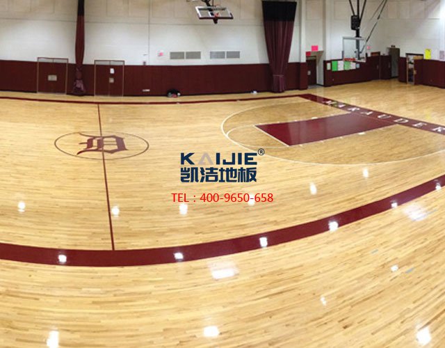 羽毛球館專業(yè)運動木地板安裝——凱潔地板