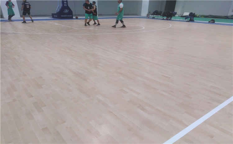 山東宇信公司員工活動中心籃球木地板項目