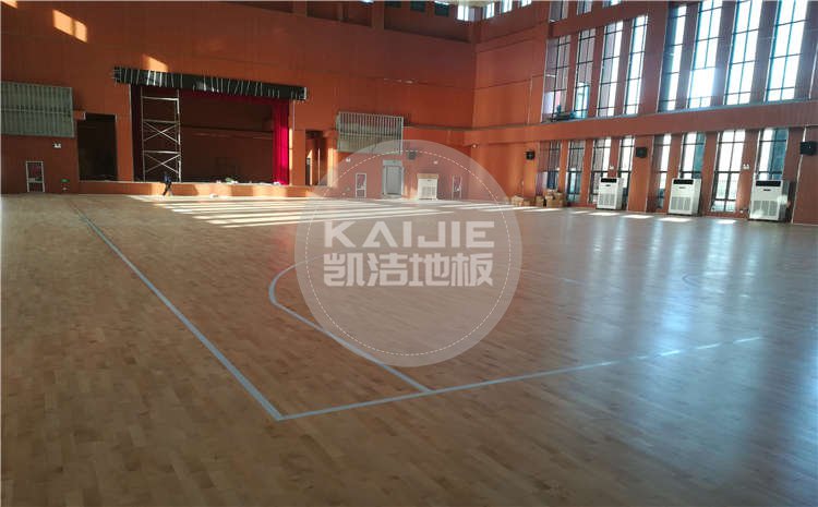 焦作一中學(xué)校體育館木地板項(xiàng)目案例圖片