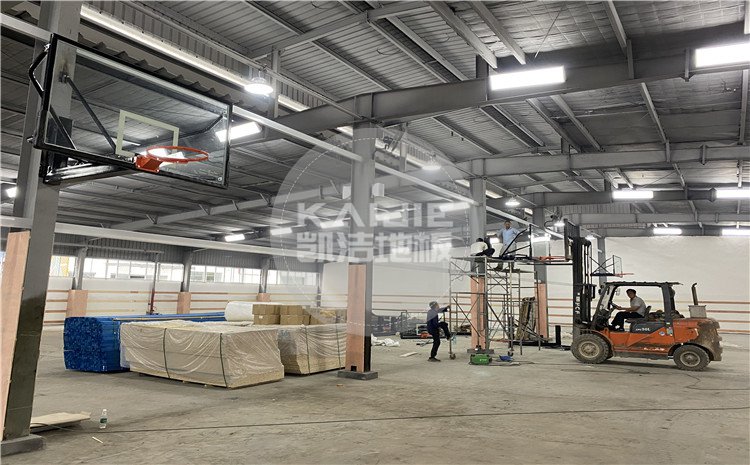 杭州曼巴籃球中心木地板案例-凱潔體育地板