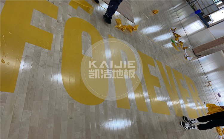 杭州曼巴籃球中心木地板案例-凱潔體育地板