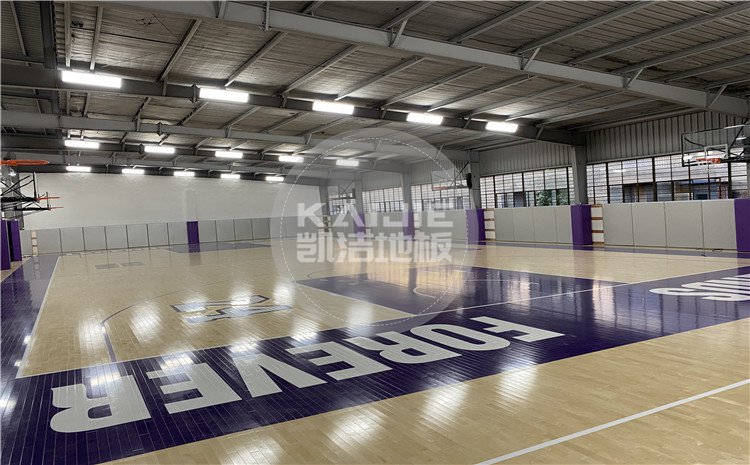 杭州曼巴籃球中心木地板案例-凱潔體育地板