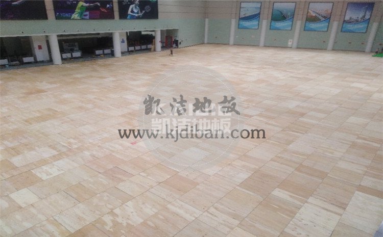 湖北武漢體育中心運動木地板項目-凱潔體育木地板廠家