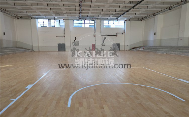 四川綿陽實驗中學體育館木地板項目-凱潔體育木地板廠家