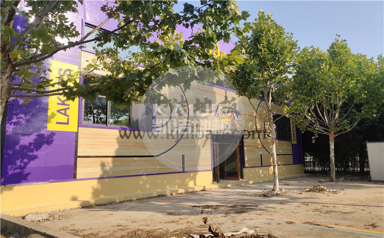 山東蘭陵代村LA動力籃球館木地板項目-凱潔體育木地板廠家